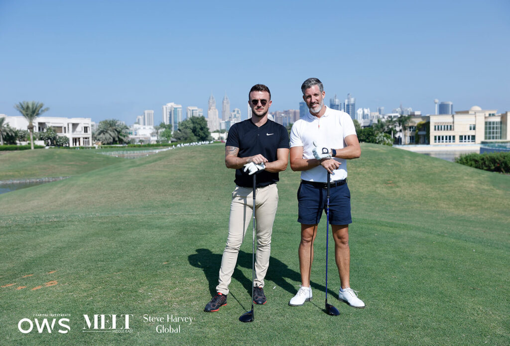 Golf participants posing