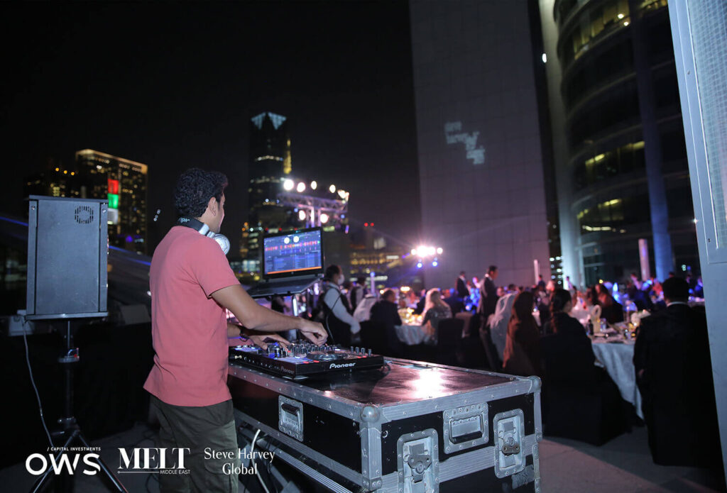 DJ playing for the event