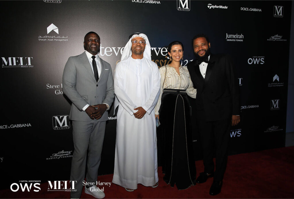 Guests posing on the red carpet