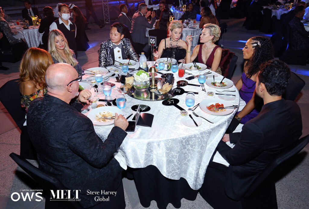 Guests at their table