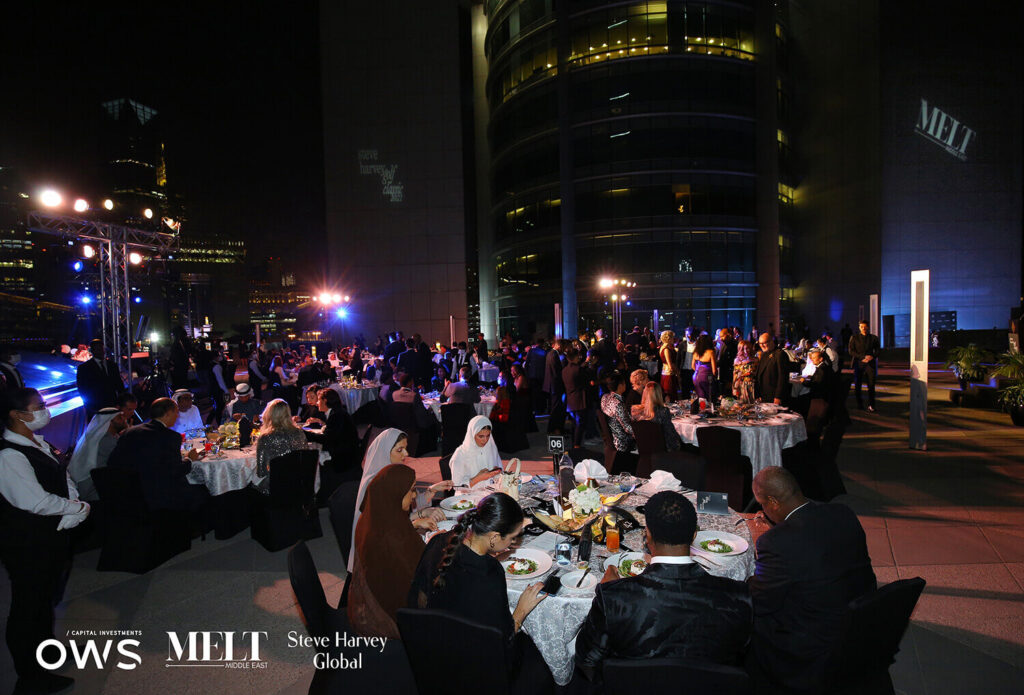 Guests at their table