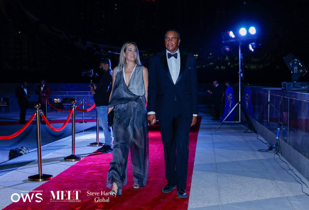 Guests walking down the red carpet