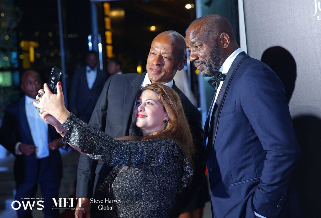 Guests posing for a selfie together