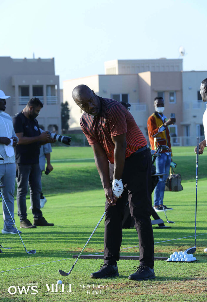 Golfer in stance